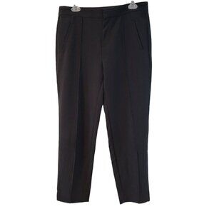 Banana Republic Seamed Black Dress Pants Women Size 8 Tapered Pockets Work